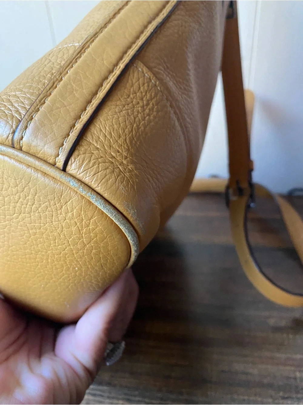 Coach Pebbled Leather Bucket Bag